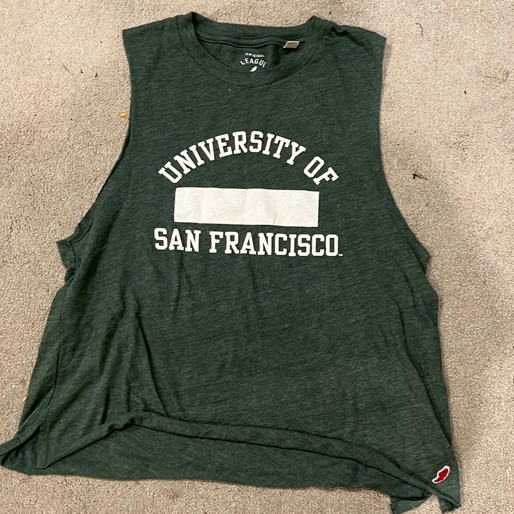 University of San Francisco green college tank medium